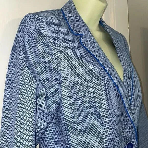 The Limited blue & white‎ blazer/jacket with 3/4 sleeves - Picture 5 of 12